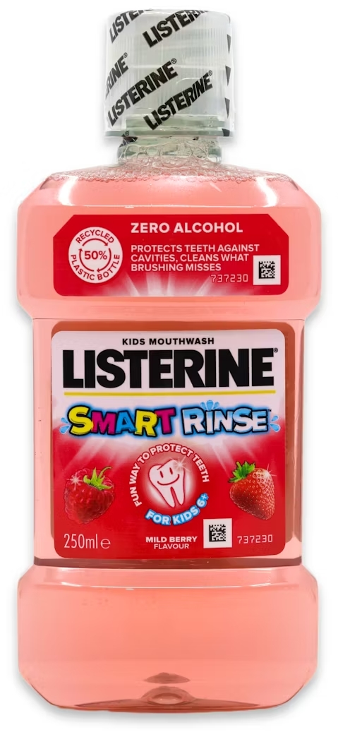 Picture of Listerine Smart Rinse Mouthwash Mild Berry for Kids 6+ 250ml