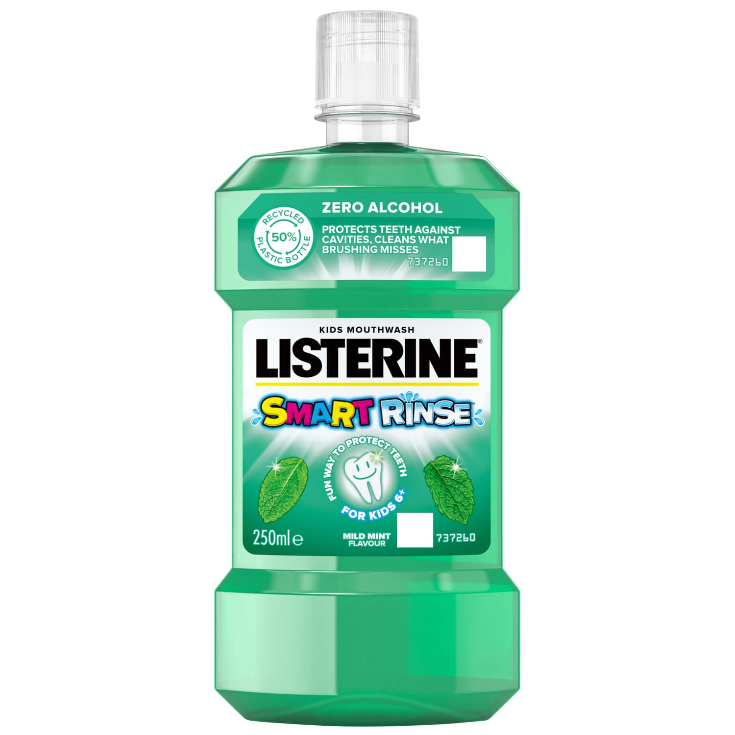 Picture of Listerine Smart Rinse Mouthwash Mild Mint for Kids 6+ 250ml
