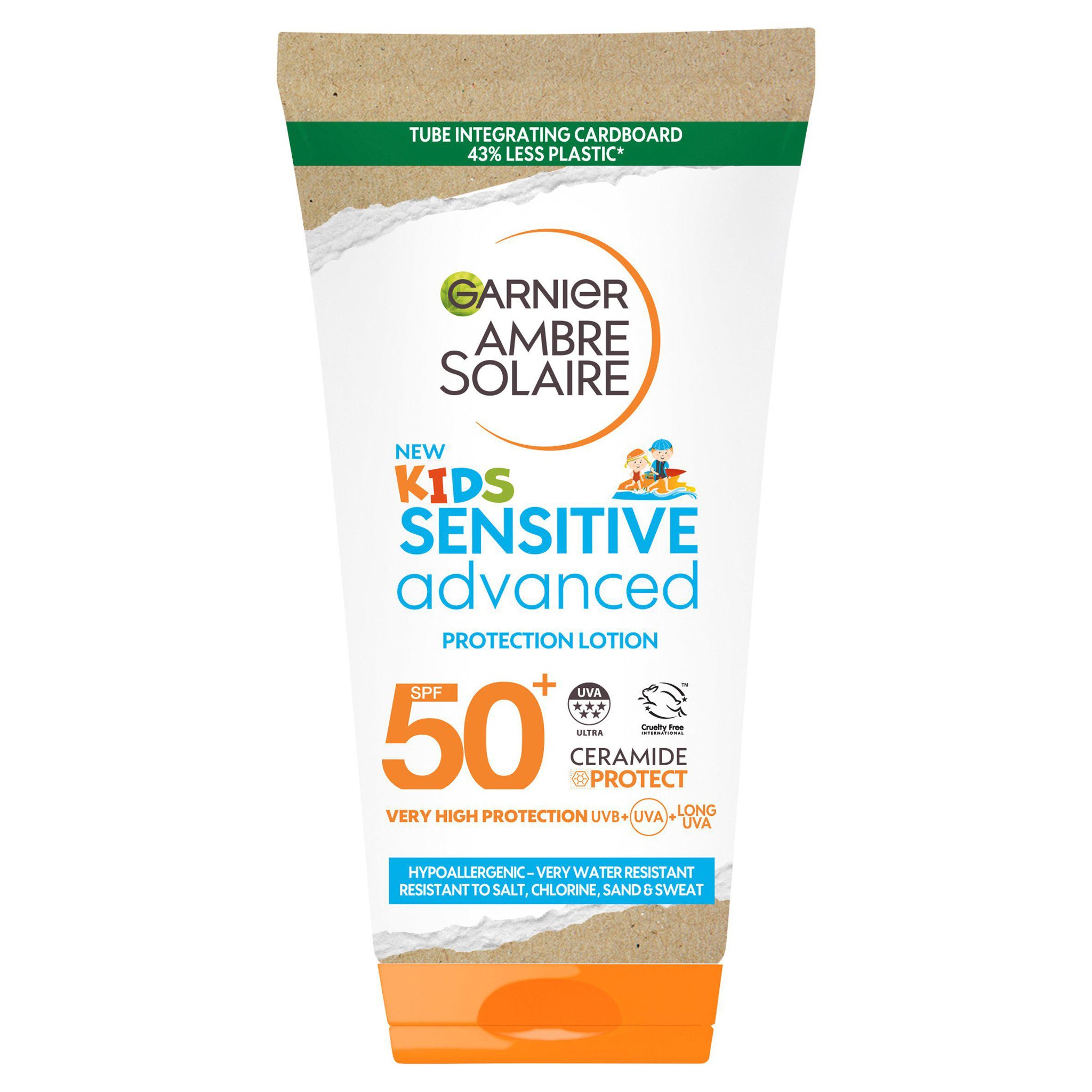 Picture of Garnier Ambre Solaire Kids Sensitive Advanced Sun Protection Lotion SPF 50+ 50ml