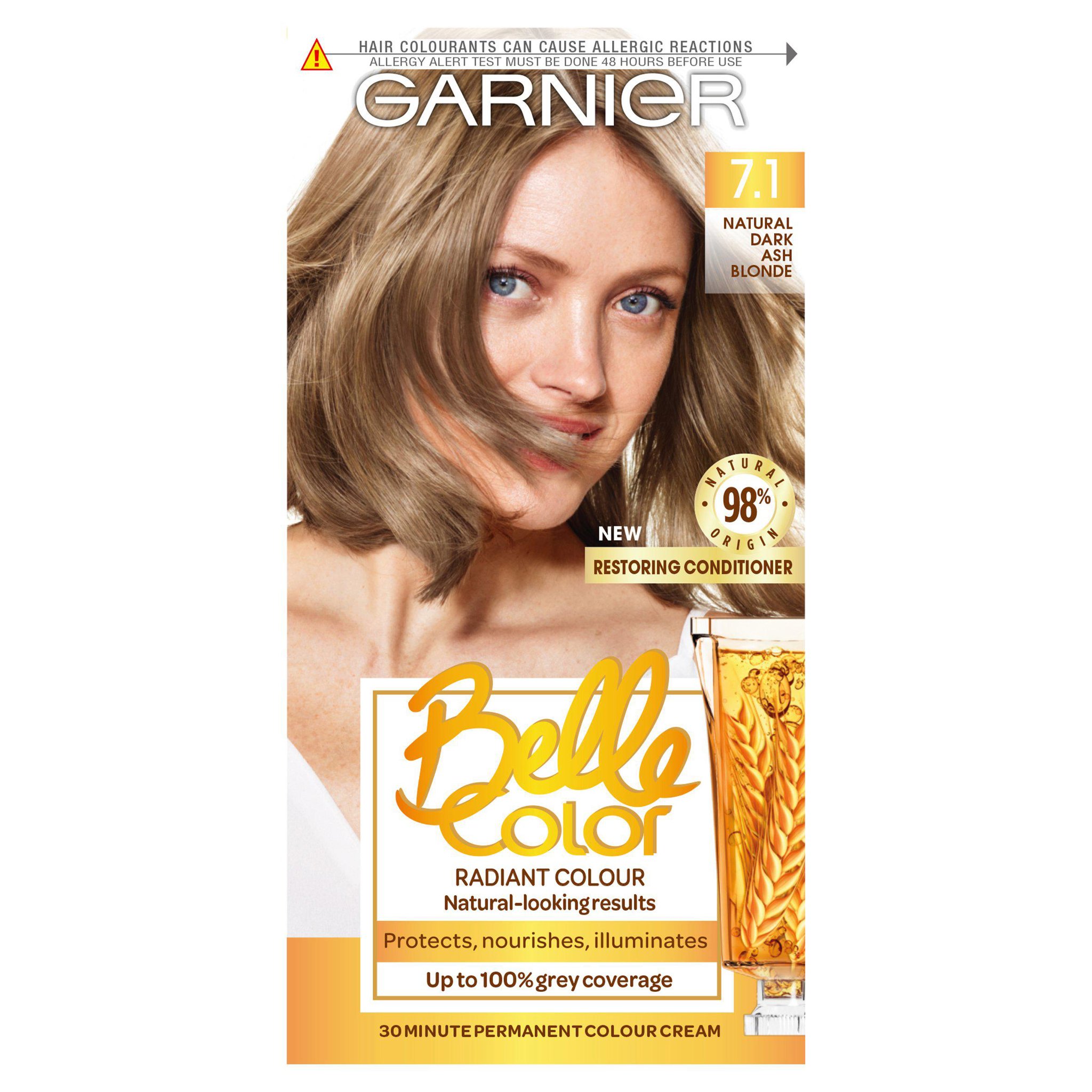 Picture of Garnier Belle Color Natural Permanent Hair Dye Dark Ash Blonde 7.1