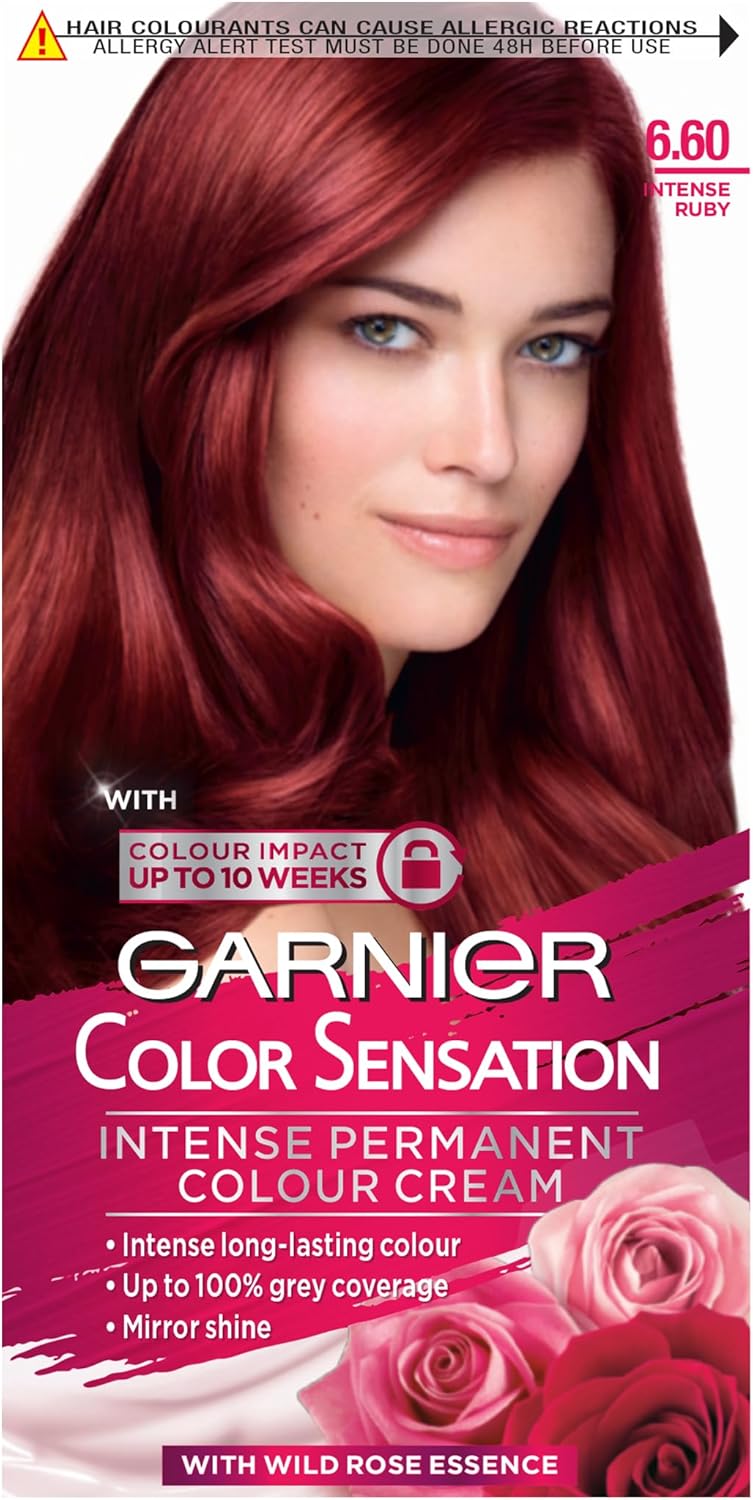 Picture of Garnier Color Sensation Red Hair Dye Permanent 6.60 Intense Ruby Red