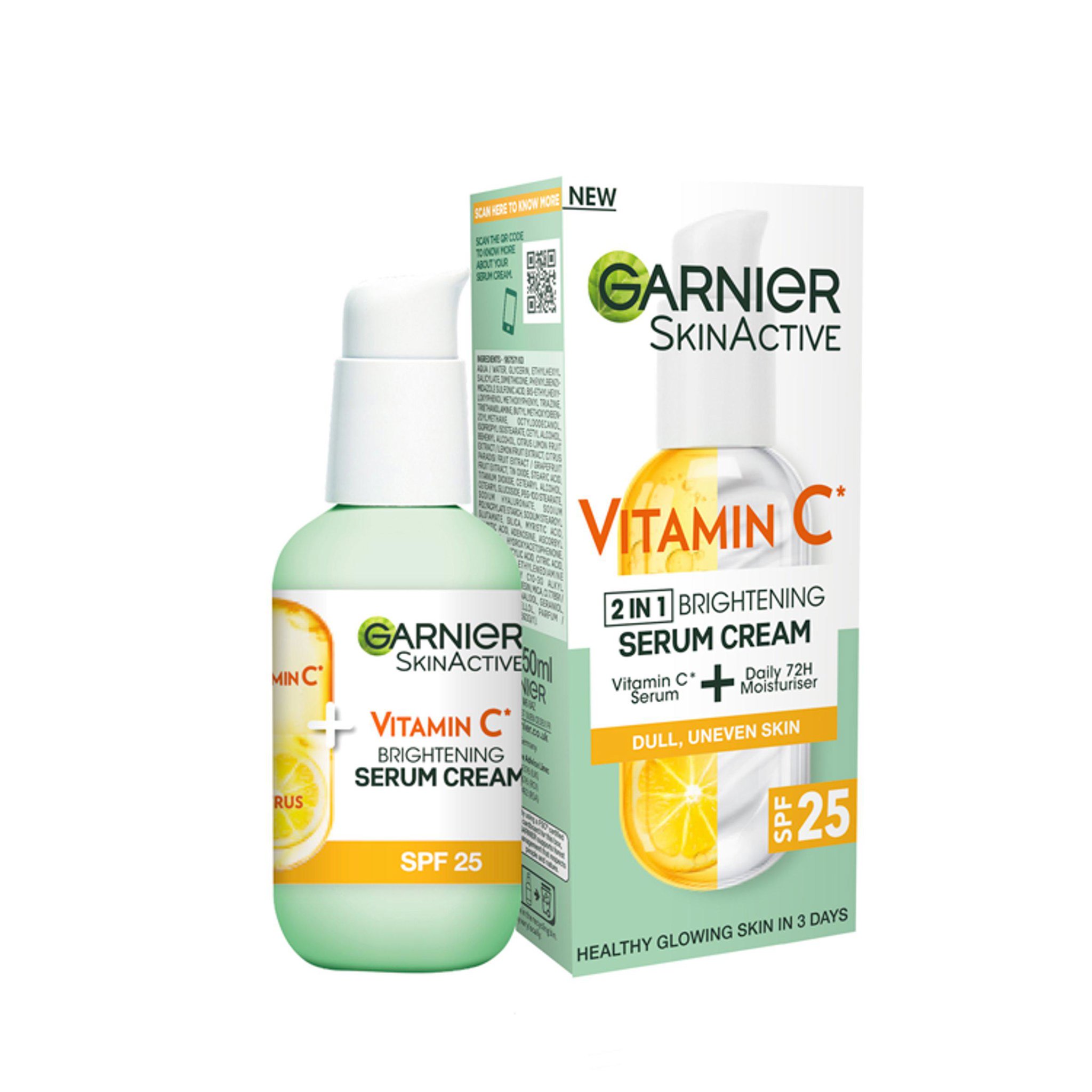 Picture of Garnier SkinActive Vitamin C 2in1 Brightening Serum Cream SPF 25 50ml