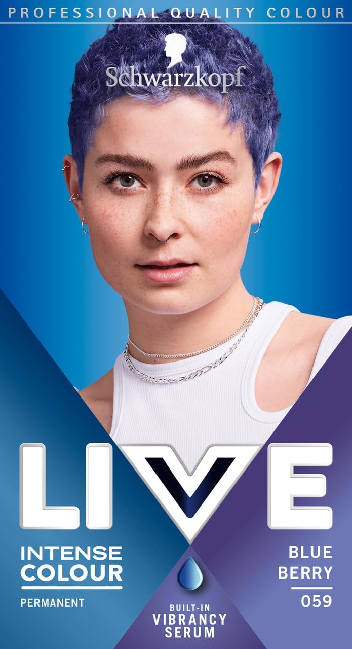 Picture of Schwarzkopf LIVE 059 Blue Berry Permanent Blue Hair Dye