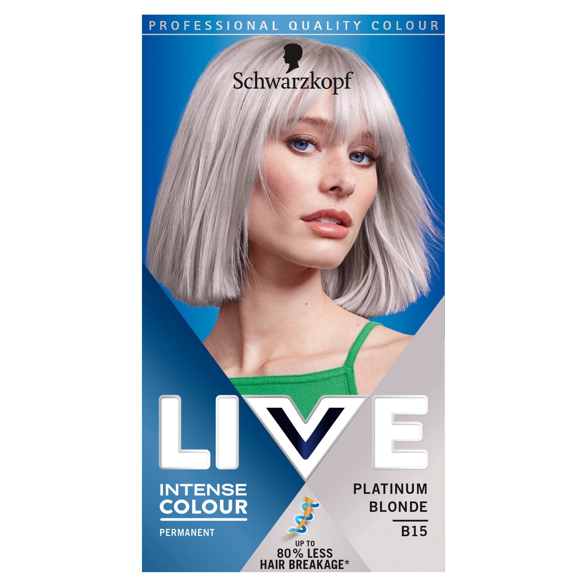 Picture of Schwarzkopf LIVE B15 Platinum Blonde Permanent Light Blonde Hair Dye