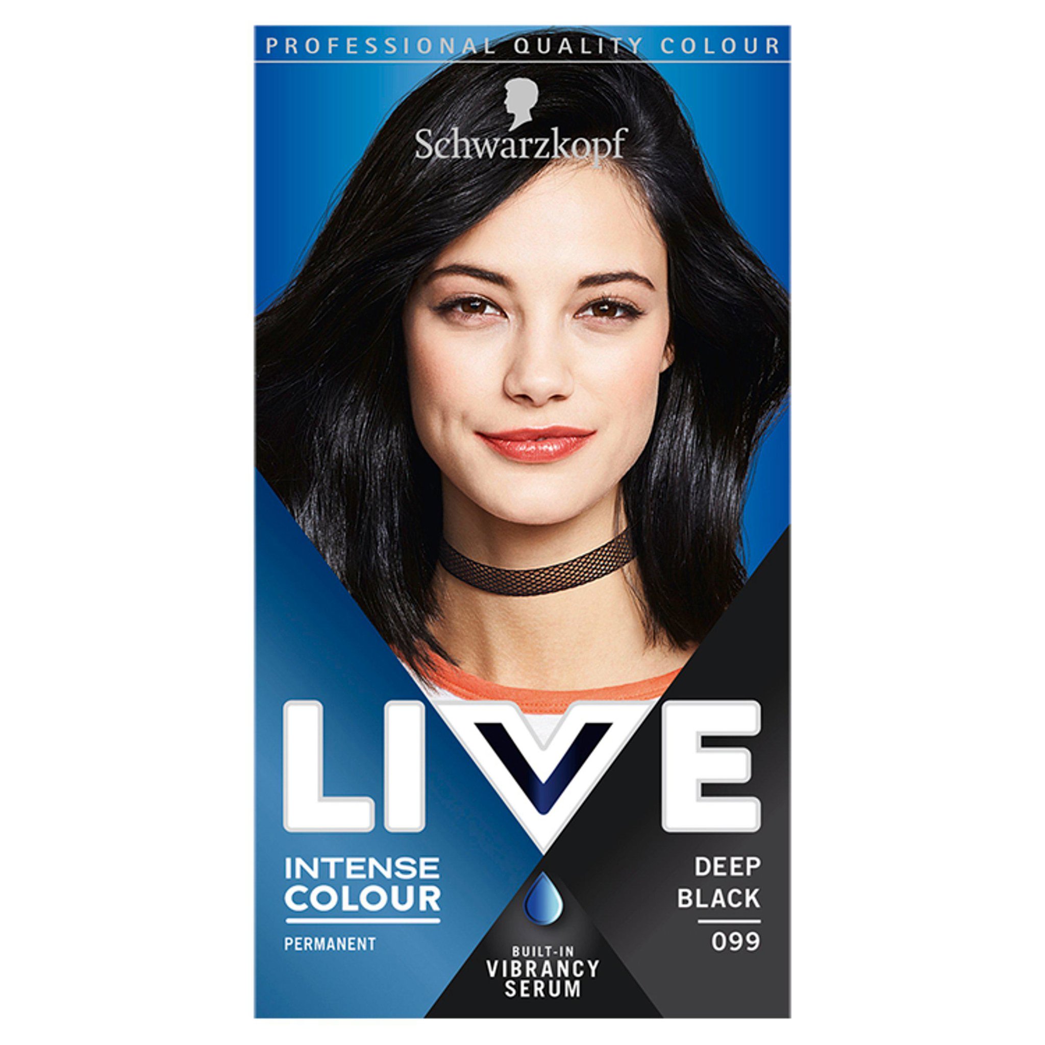 Picture of Schwarzkopf LIVE 099 Deep Black Permanent Hair Dye