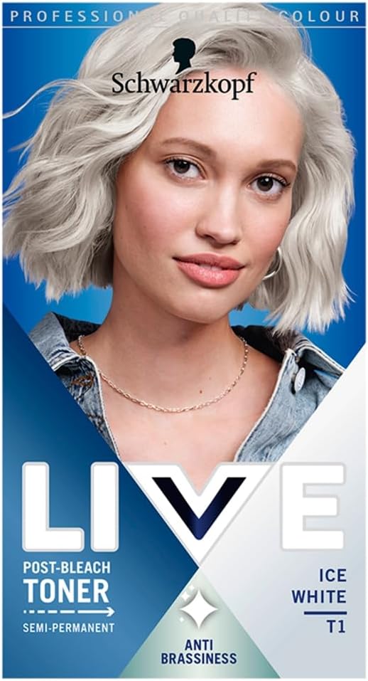 Picture of Schwarzkopf LIVE T1 Ice White Post Bleach Semi-Permanent Hair Toner