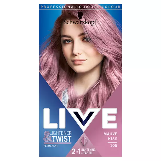 Picture of Schwarzkopf LIVE 105 Mauve Kiss Lightener + Twist Permanent Hair Dye