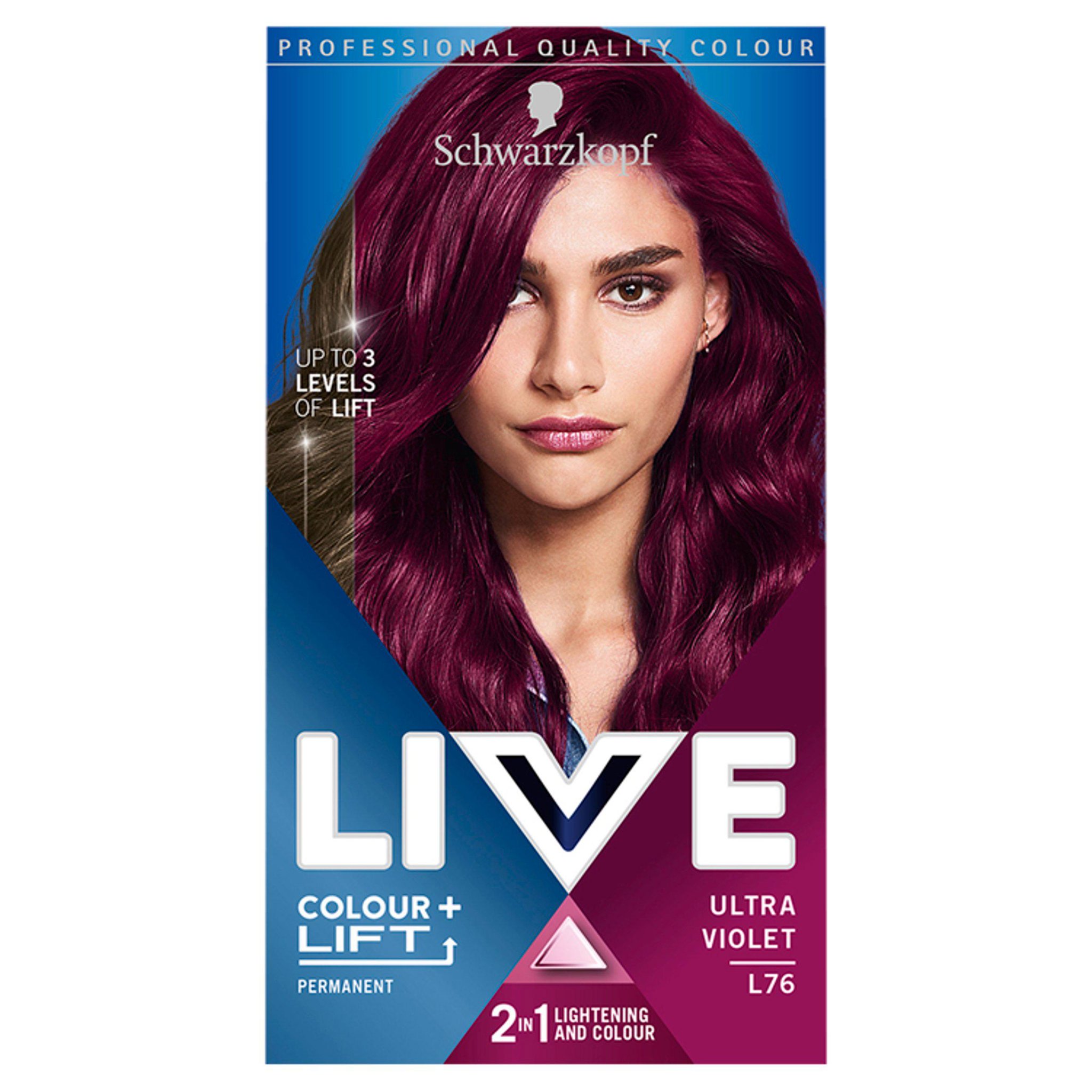 Picture of Schwarzkopf LIVE L76 Ultra Violet Colour + Lift Permanent Hair Dye