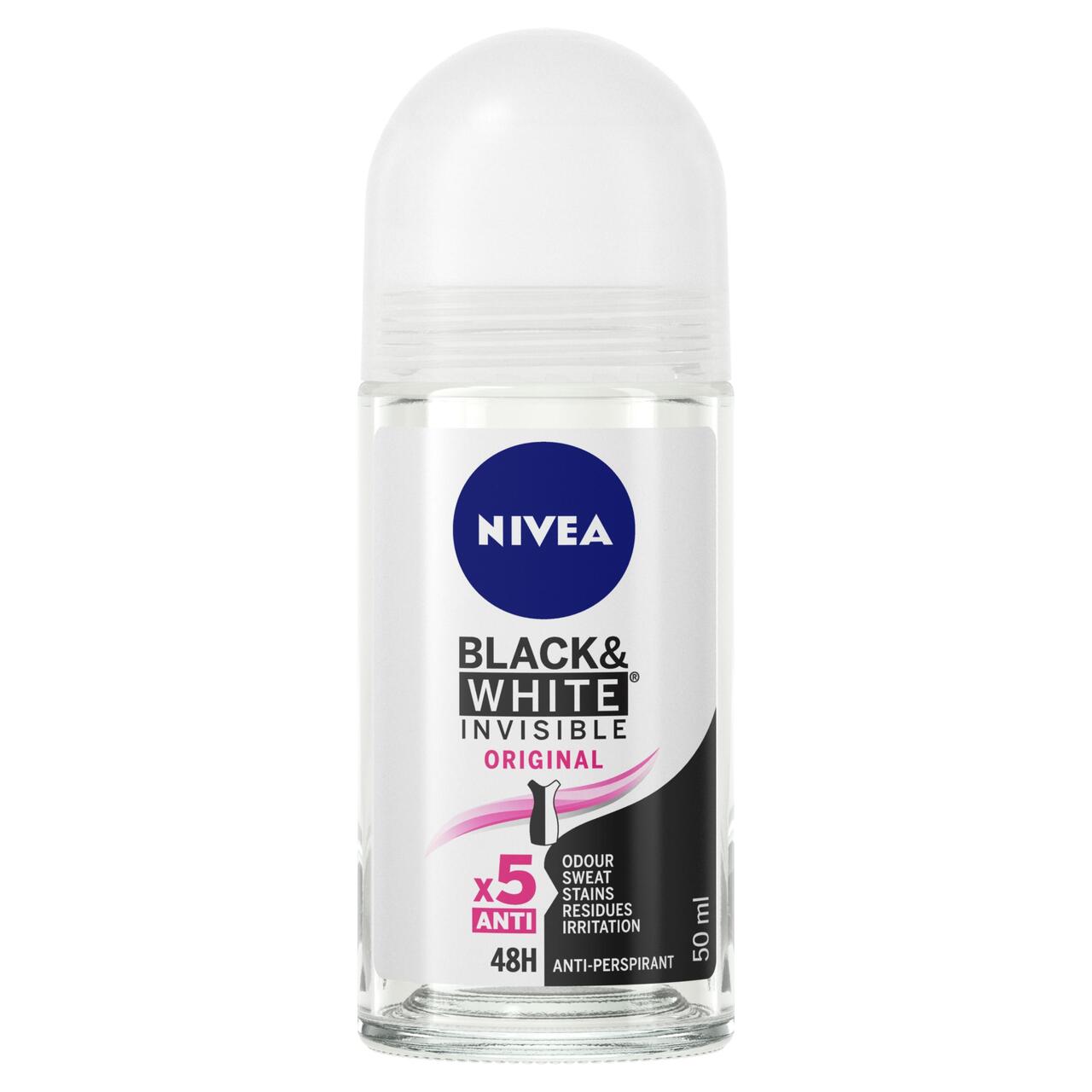 Picture of Nivea Black & White Invisible Original 48 Hour Roll On 50ml
