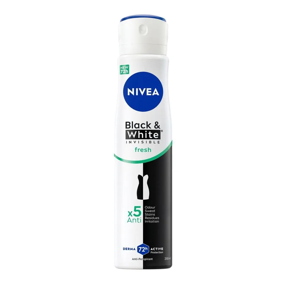 Picture of Nivea Black & White Fresh Anti Perspirant Deodorant Spray 250ml