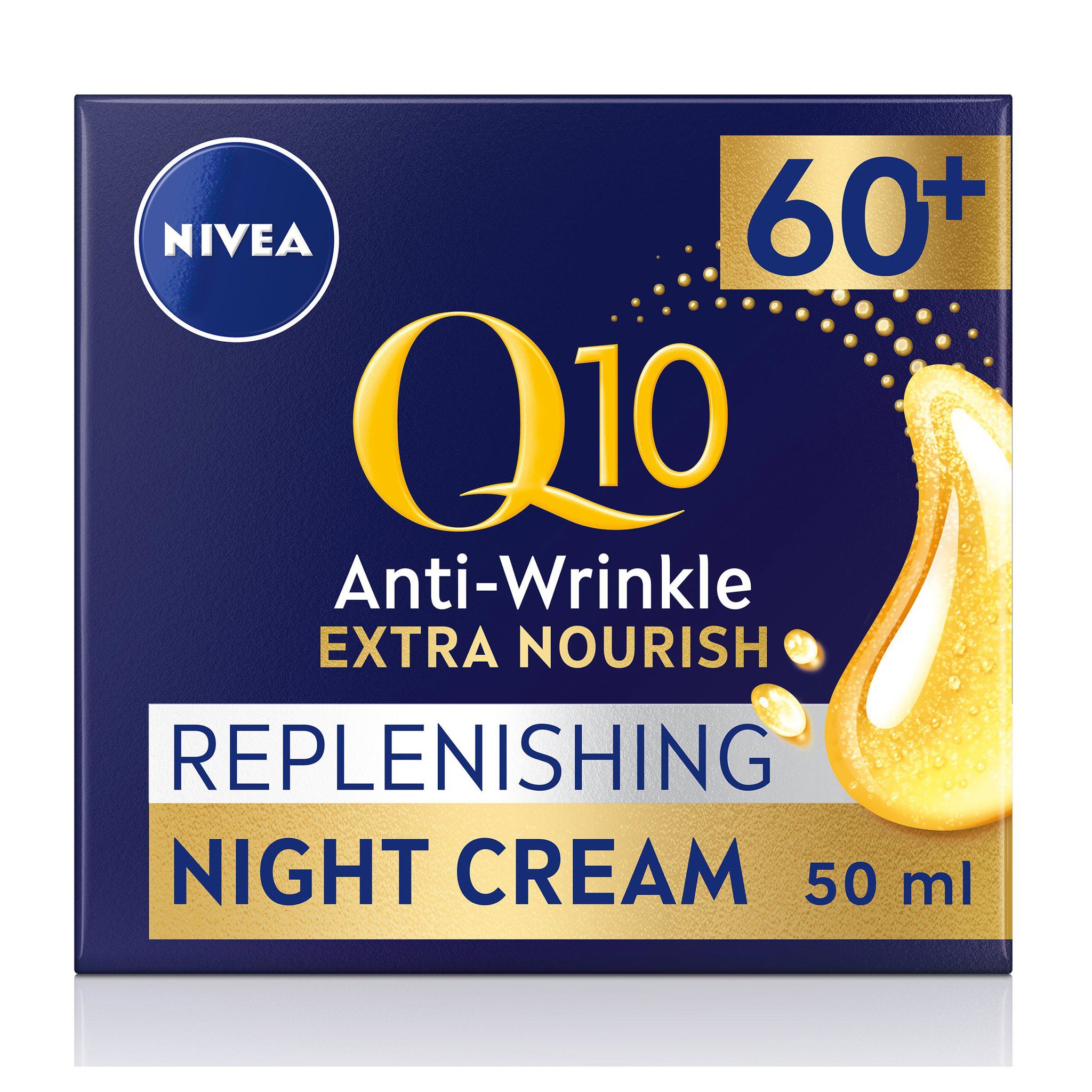 Picture of Nivea Q10 Power Anti Wrinkle 60+ Night Cream Moisturiser 50ml