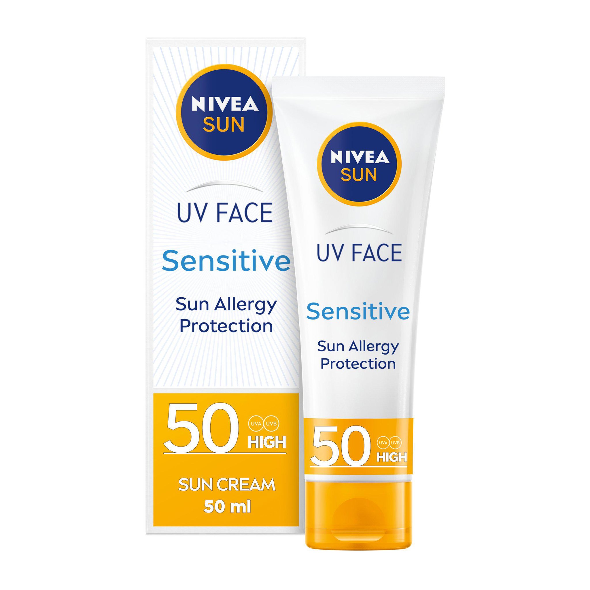 Picture of Nivea Sun UV Face Sensitive Sun Cream SPF50 50ml