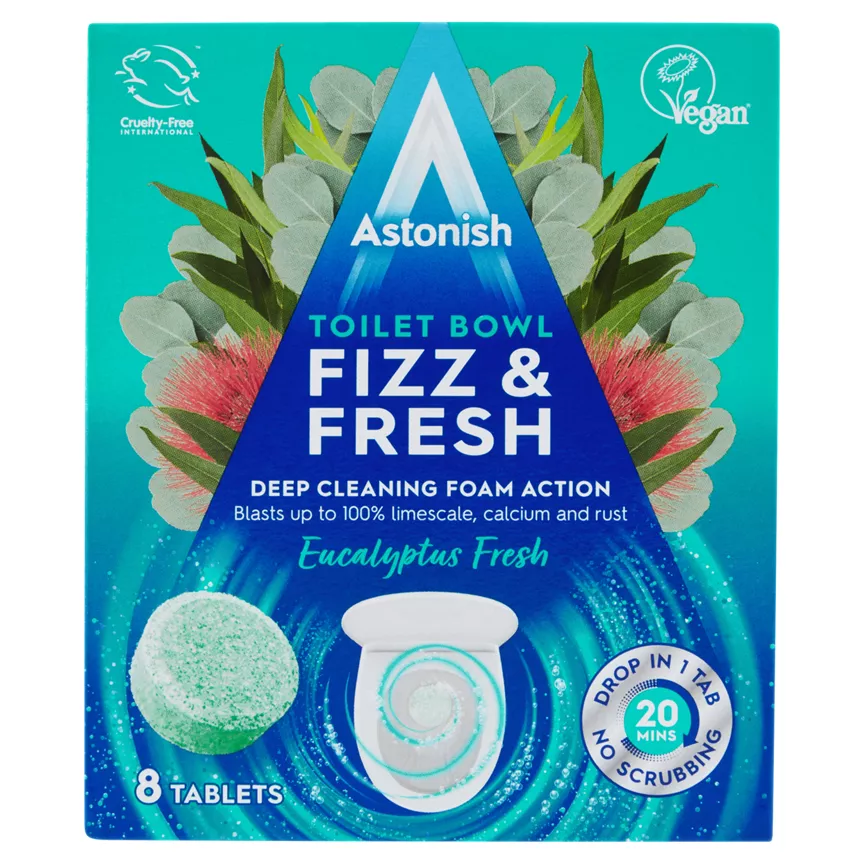 Picture of Astonish Fizz & Fresh Toilet Tablets Eucalyptus 8 Tablets