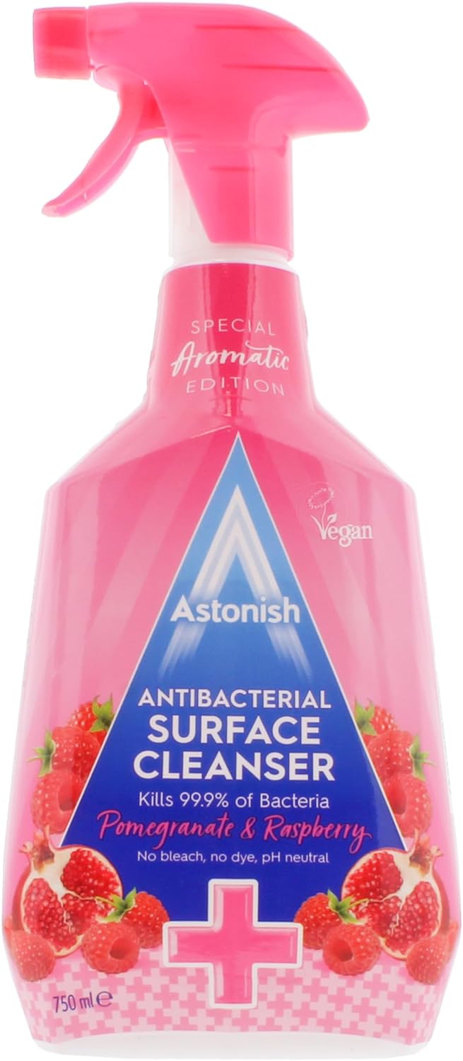Picture of Astonish Anti-Bacterial Surface Cleanser Spray, Pomegranate and Raspberry 750ml