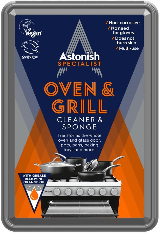 Picture of Astonish Anti Bacterial Oven & Grill Specialist Cleaner & Sponge 250g