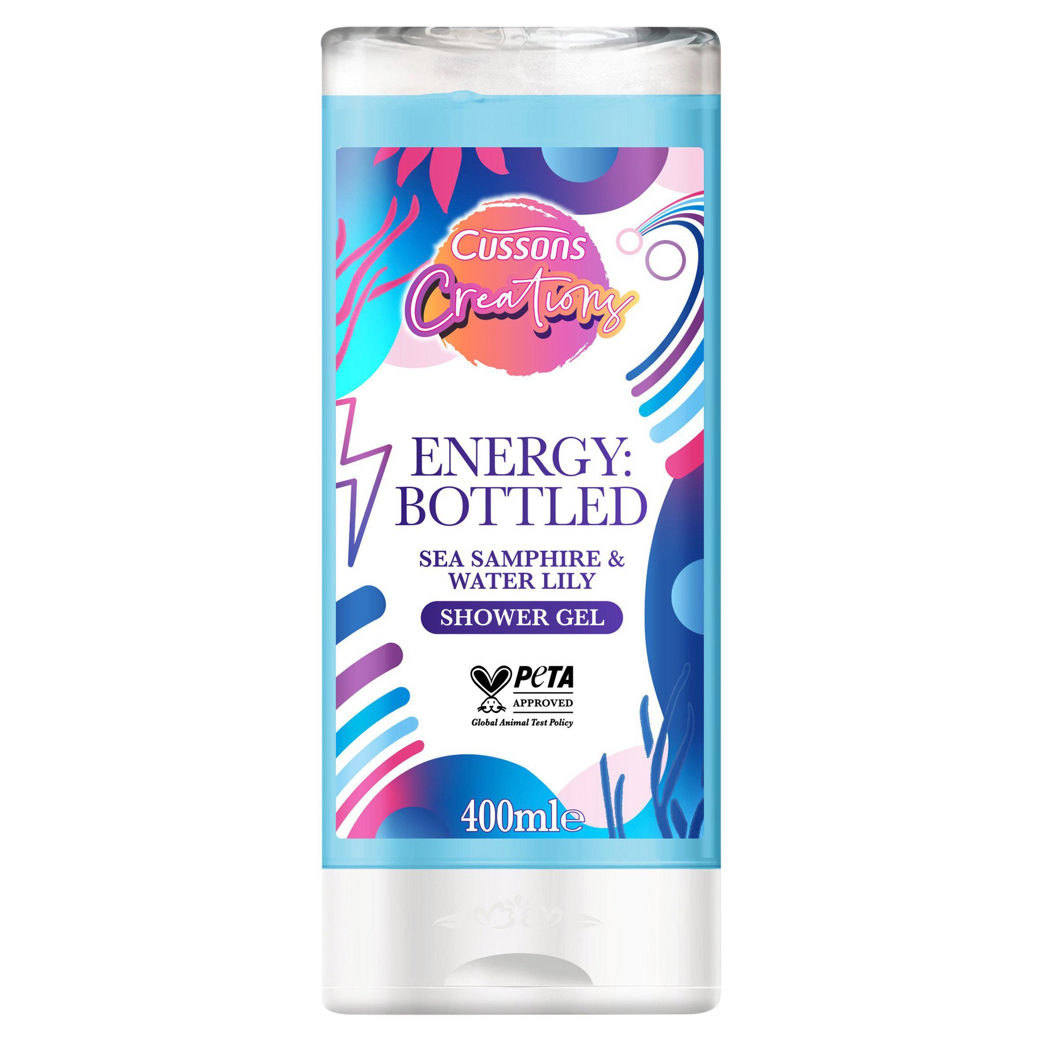 Picture of Cussons Creations Energy Bottled Sea Samphire & Waterlily Shower Gel 400ml