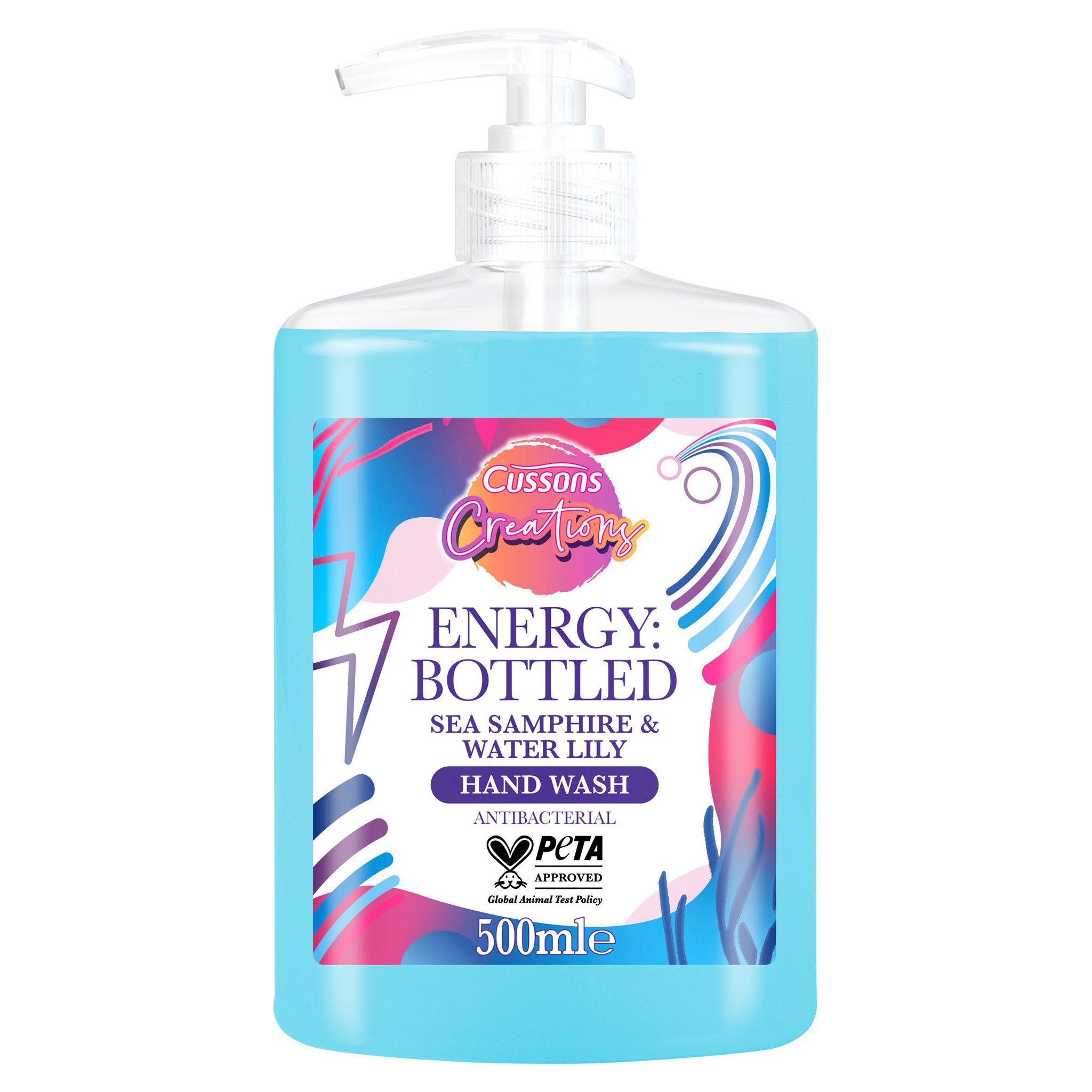 Picture of Cussons Creations Energy Bottled Sea Samphire & Waterlily Hand Wash 500ml