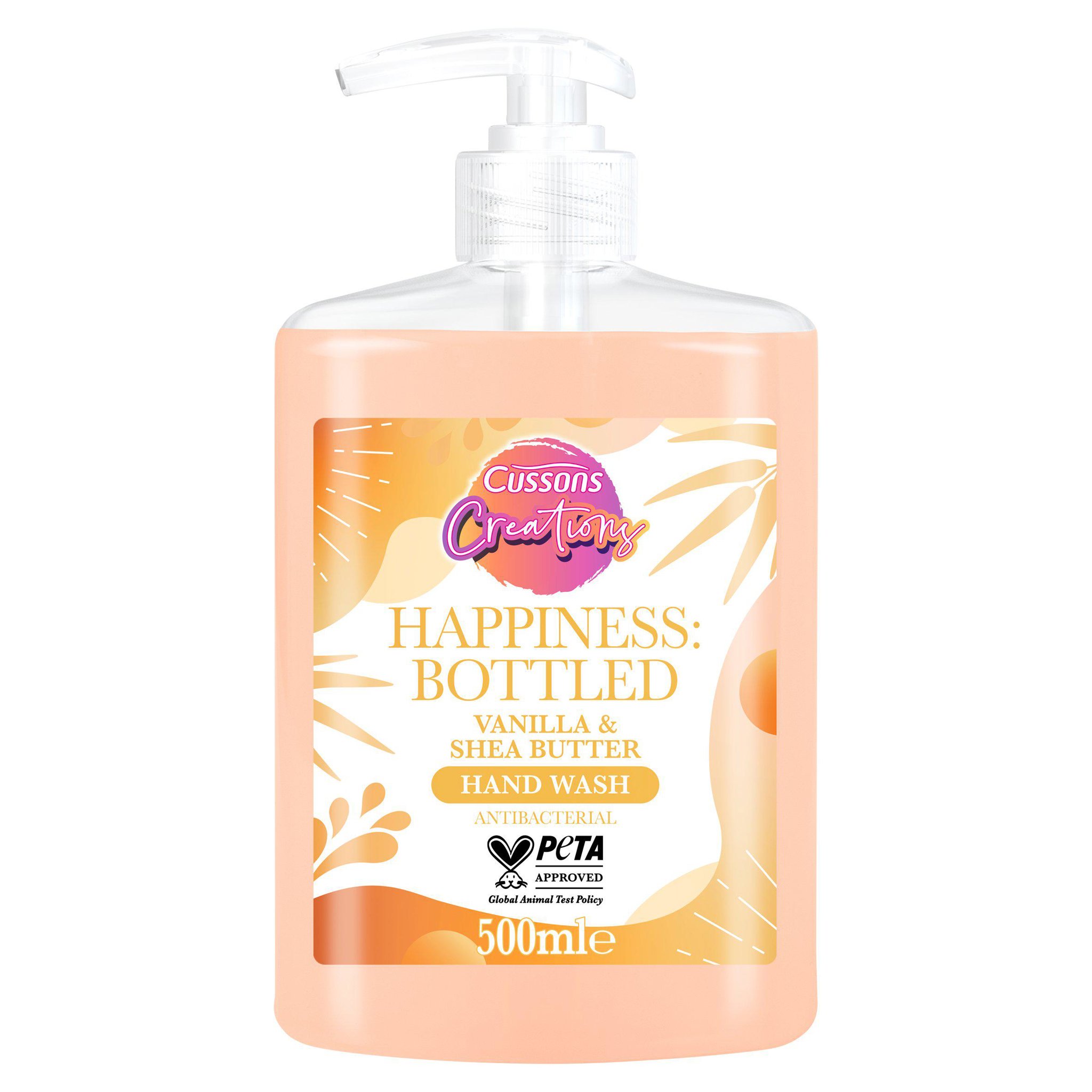 Picture of Cussons Creations Happiness Bottled Vanilla & Shea Butter Hand Wash 500ml