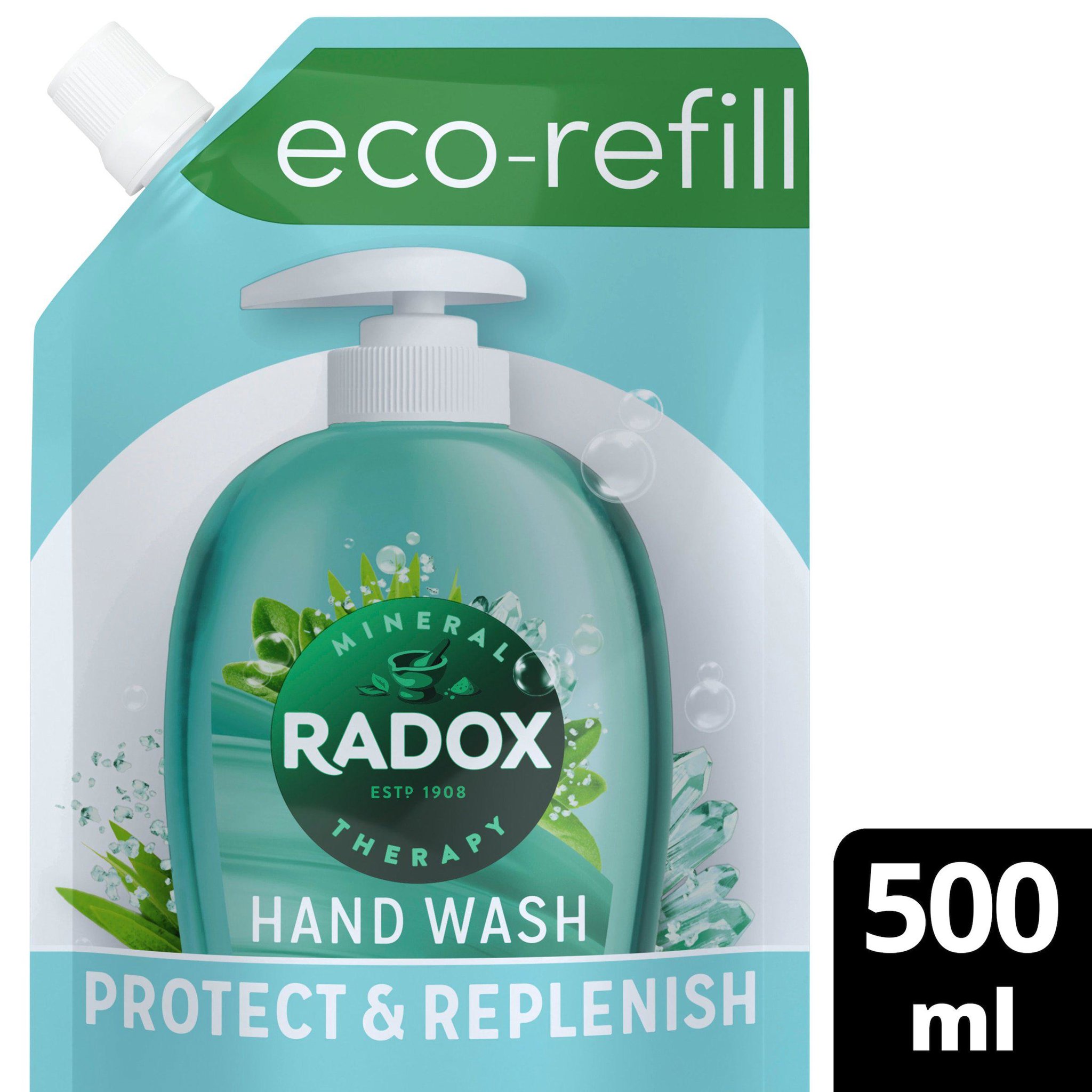 Picture of Radox Mineral Therapy Protect & Replenish Antibacterial Handwash Eco Refill 500ml