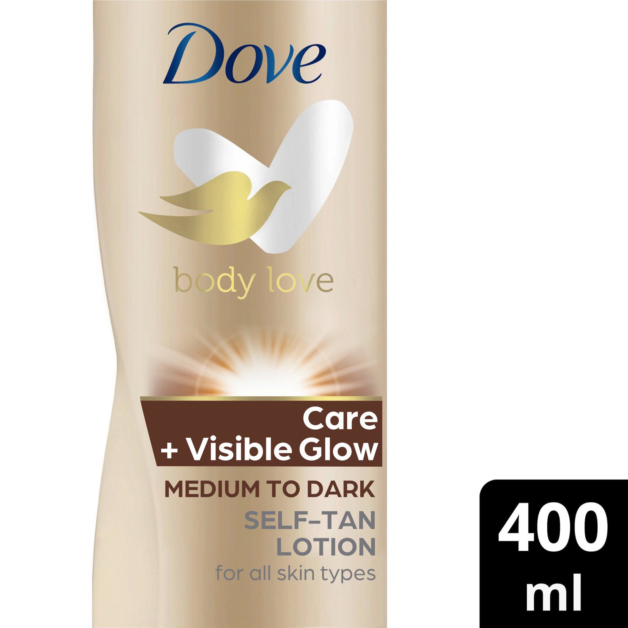 Picture of Dove Visible Glow Medium to Dark Self-Tan Lotion 400ml