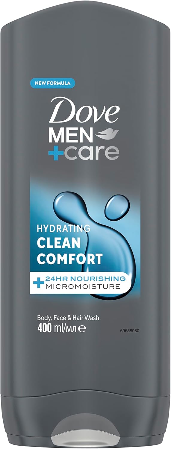 Picture of Dove Men+Care Clean Comfort Body, Face & Hair Wash 400ml