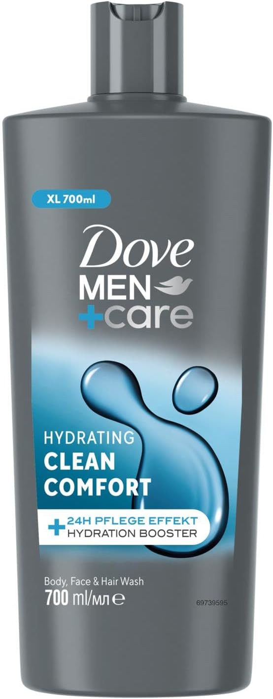 Picture of Dove Men+Care Clean Comfort Body, Face & Hair Wash 700ml