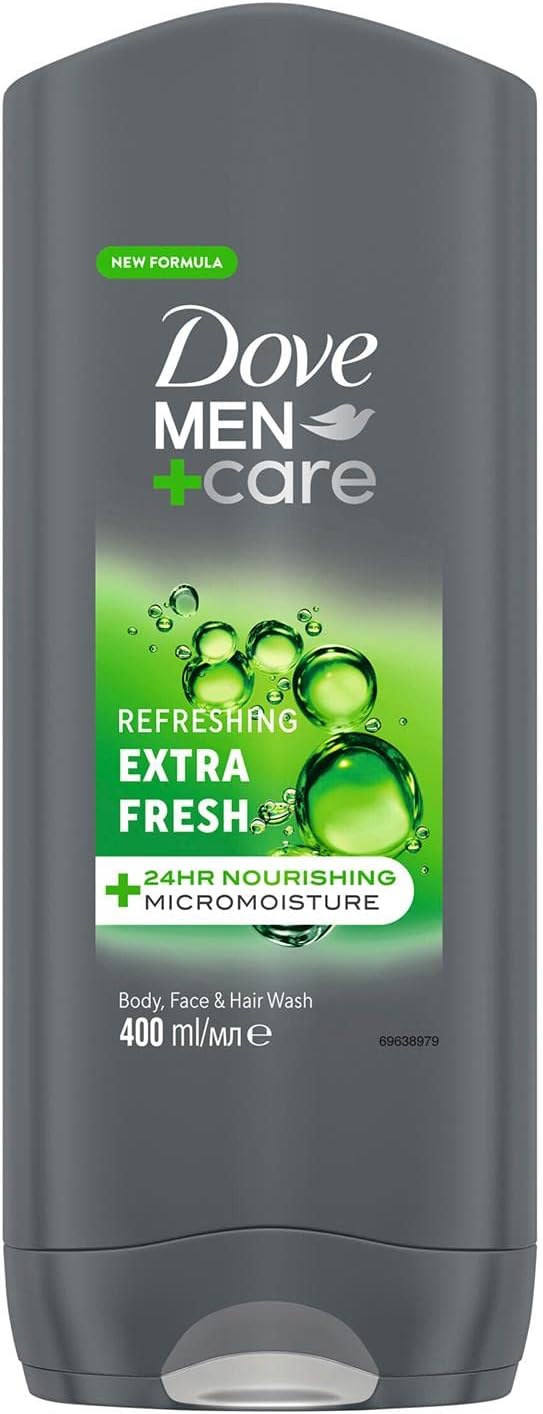 Picture of Dove Men+Care Extra Fresh Body, Face and Hair Wash 400ml