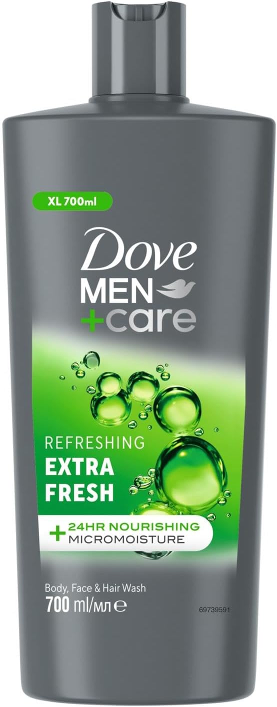 Picture of Dove Men+Care Extra Fresh Body, Face and Hair Wash 700ml