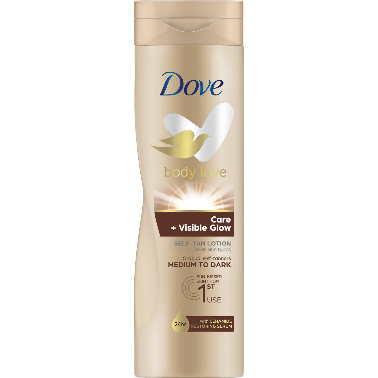 Picture of Dove Visible Glow Medium to Dark Body Lotion 250ml