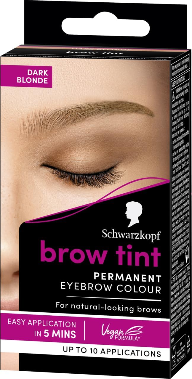 Picture of Schwarzkopf Brow Tint Permanent Eyebrow Colour Dark Brown 4-1