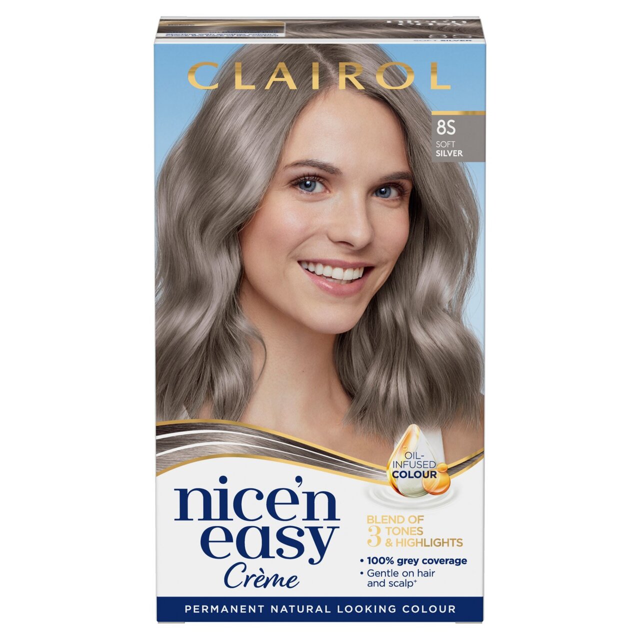 Picture of Clairol Nice'n Easy Hair Dye, 8S Soft Silver