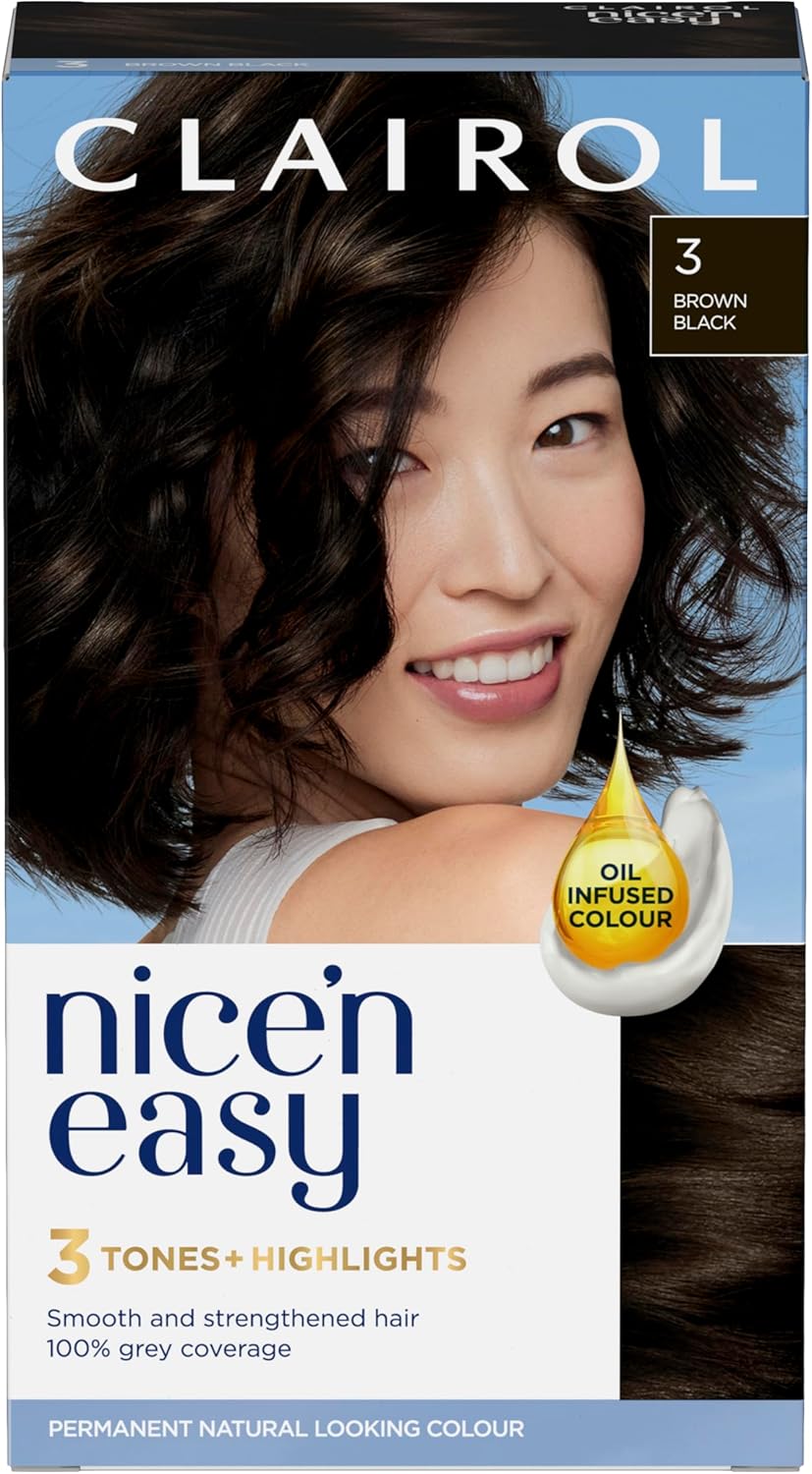 Picture of Clairol Nice'n Easy Hair Dye, 3 Brown Black