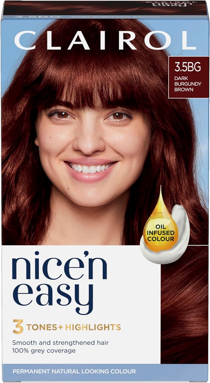 Picture of Clairol Nice'n Easy Hair Dye, 3.5BG Dark Burgundy Brown