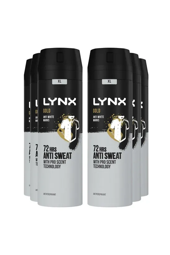 Picture of Lynx Gold Anti White Marks Anti-perspirant Deodorant Spray XL 200ml - Pack of 6