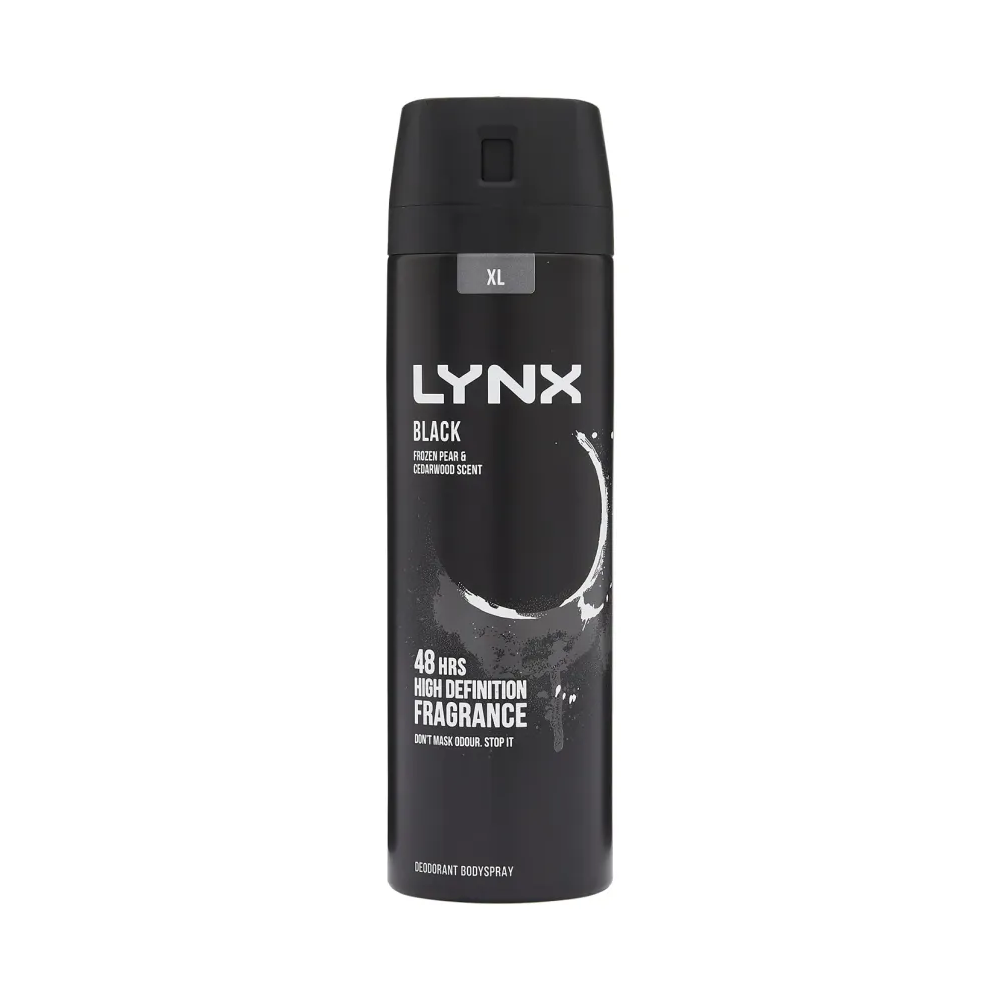 Picture of Lynx Black Deodorant Body Spray 200ml - Pack of 6