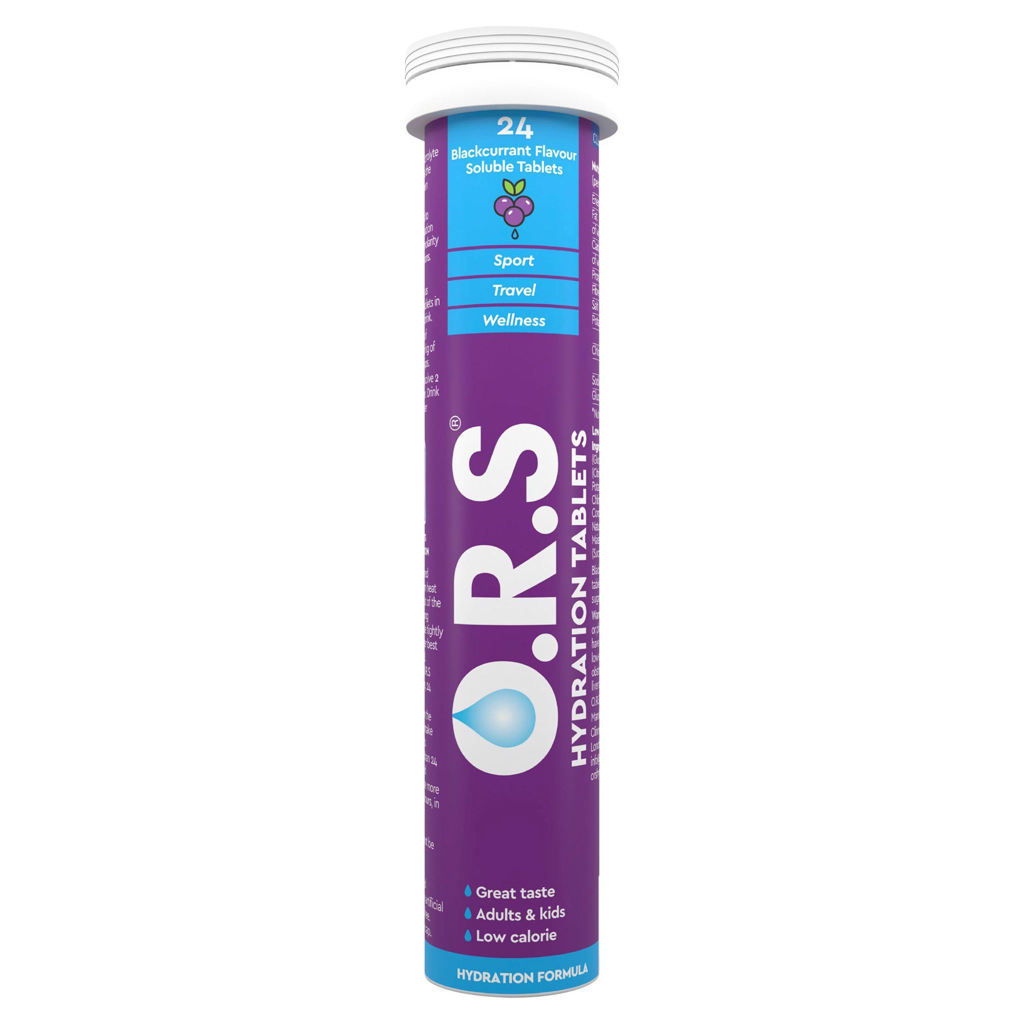 Picture of O.R.S Hydration Blackcurrant Flavour Soluble Tablets  x 6 - 24 tablets